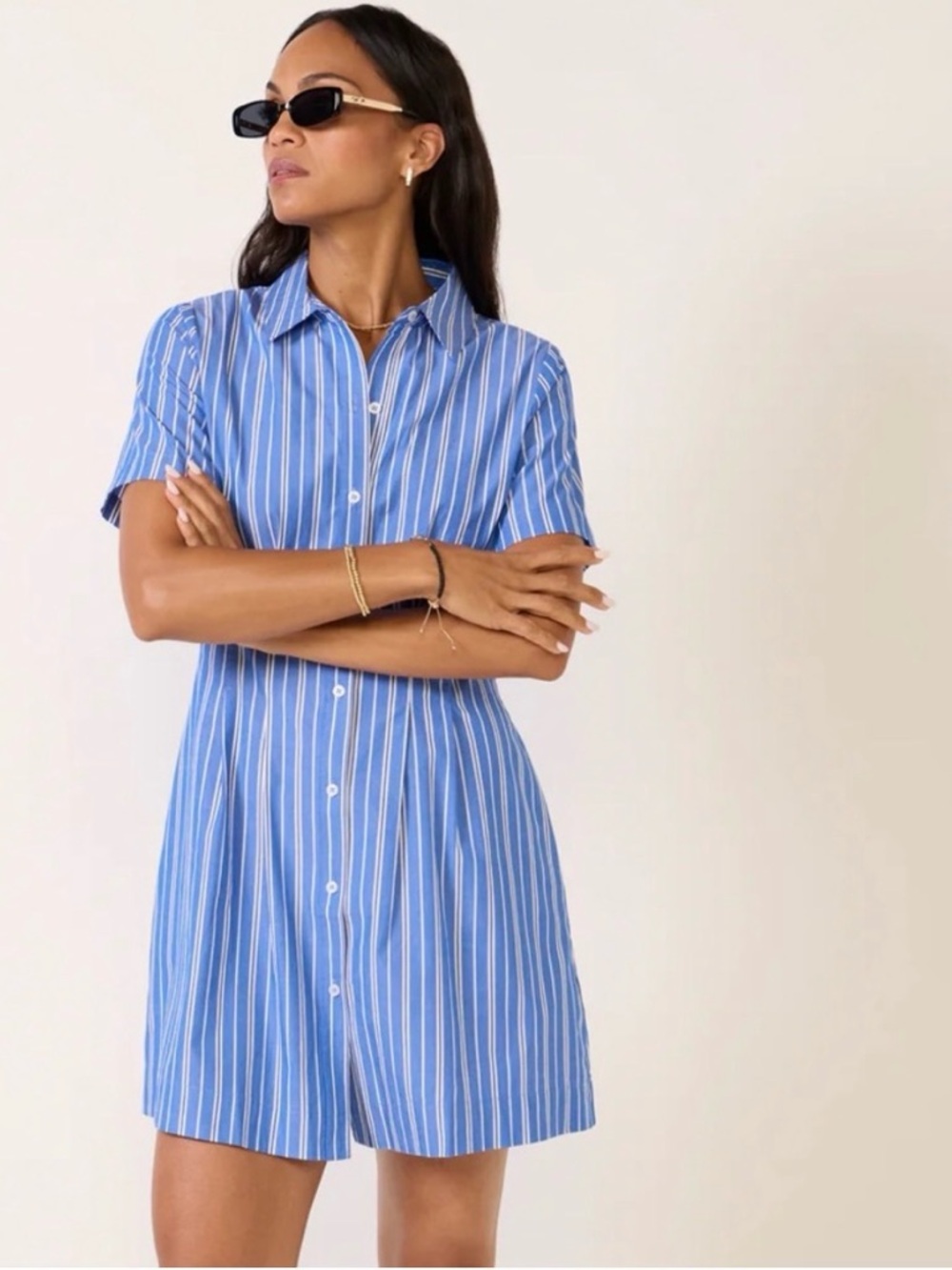 Evereve Delaney Blue and White Striped Dress, medium, excellent condition